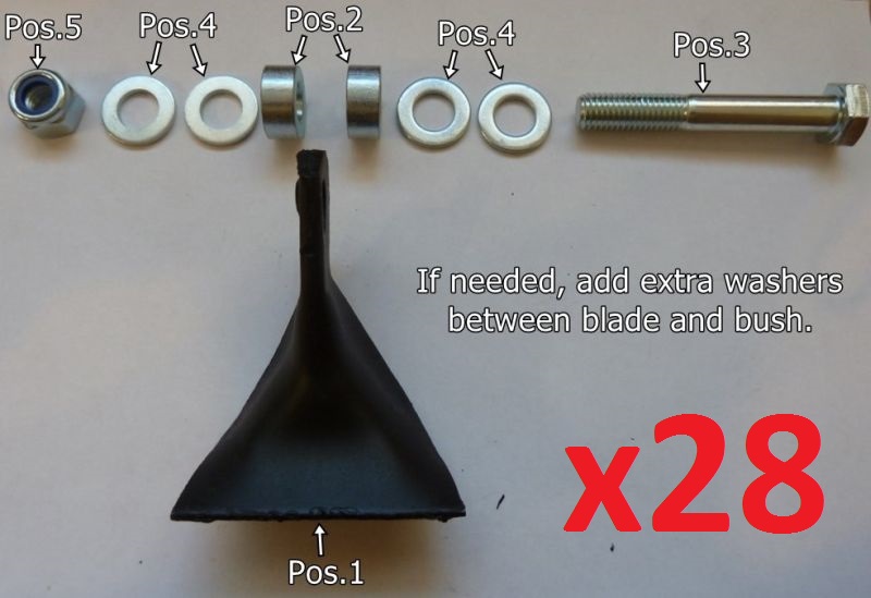 Haamer terad 28tk koos paigaldus tarvikutega