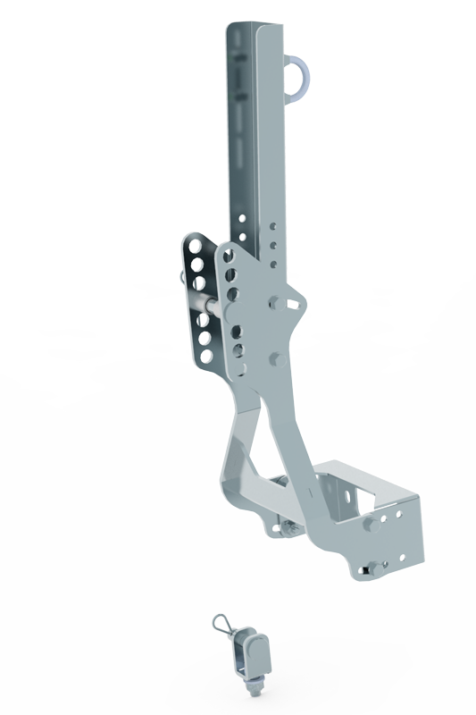 Plow lift adapter: ( tubular steel rack fitted ATV )