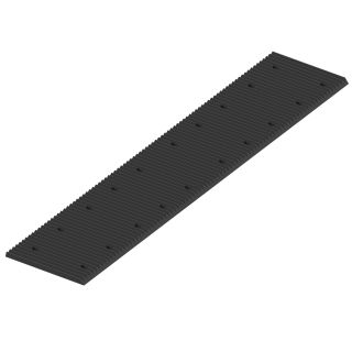 Plastic center groomer blade: for ski track maker